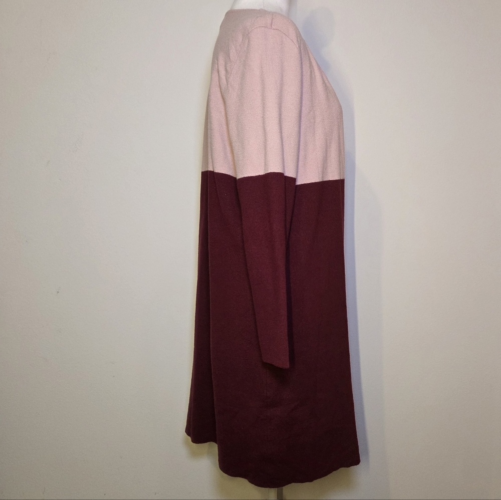 NWOT Two-Tone Open Front Cardigan - Picture 3 of 5